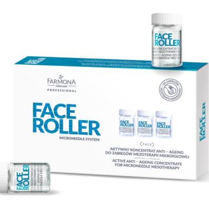 FACE ROLLER – Aktywny koncentrat anti-aging do zabiegów mezoterapii mikroigłowej 5 x 5ml  FARMONA